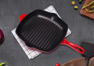 China Enamel cast iron grill pans wholesale