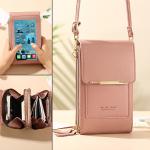 Touch Screen Mobile Phone Bag Shoulder Bag Wallet Simple Diagonal Bag Solid