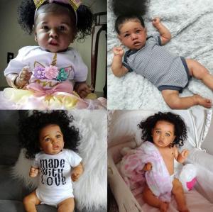 22inch  dark black doll