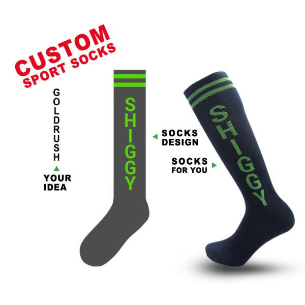 Custom Football Soccer Cozy Adult Sports Socks Non-slip Knee Hign Compression