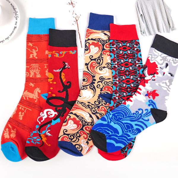 Top Hot Sale Socks Custom Ethnic Style Novelty Creative Chinoiserie Dragon
