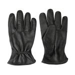 Hot sale black color genuine cowhide leather driver gloves