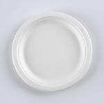 7inch round corn bagasse starch biodegradable fresh meat food dessert plate