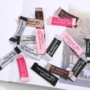 China Garment Size Woven Folded Tagless Clothing Labels For Clothes Accessories wholesale