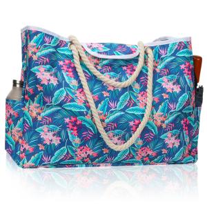 China Beach Bag Peva Breathable Shoulder Tote Mother Bag Large Capacity Messenger Fashion Printing For Outdoor Men Women Beach wholesale