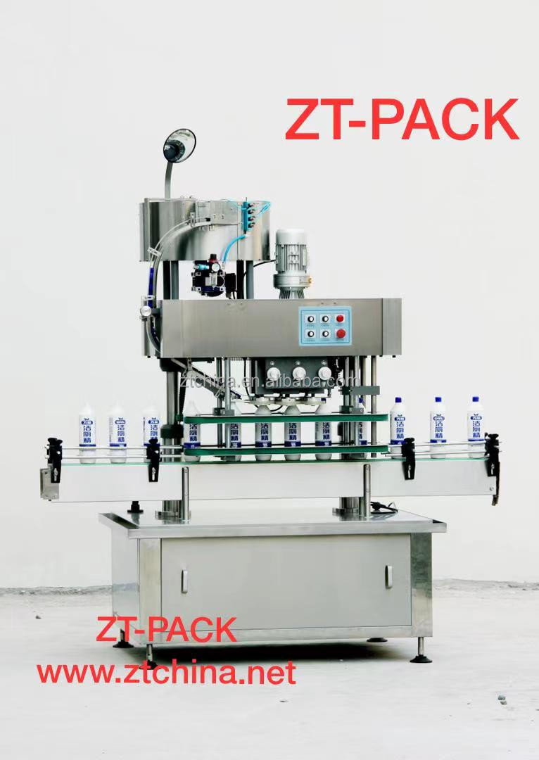 Automatic Liquid Bottle Filling Line Lid Caps Capping Machine High Speed