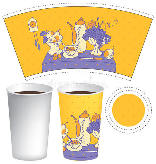 Class A PE Coated Paper Cup Fan Printed and Cutted Paper Fans for Paper Cups