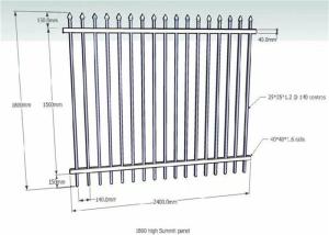 China High quality anti rust steel fence / Wrought Iron Fence Panel wholesale