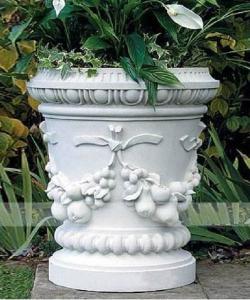 China Stone Garden Flowerpot by Hand Carved wholesale