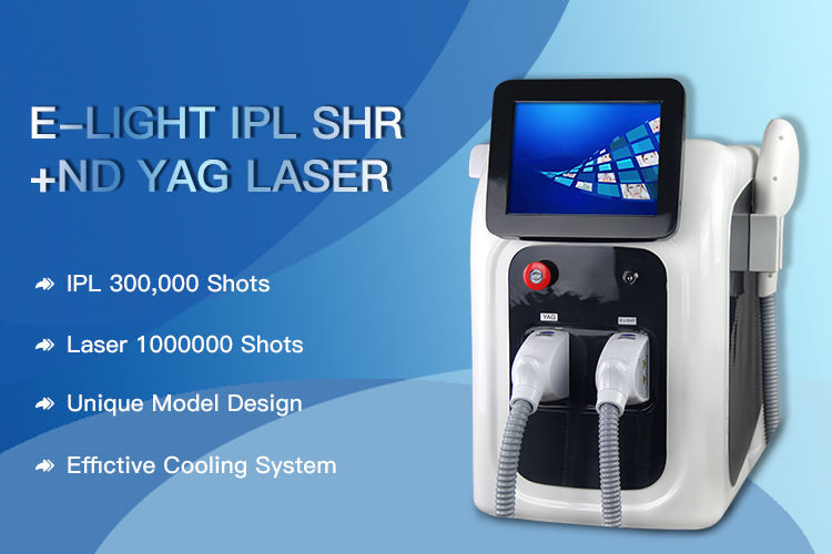 1200w 2 In 1 IPL OPT SHR Portable Nd Yag Laser Tattoo Removal Equipment