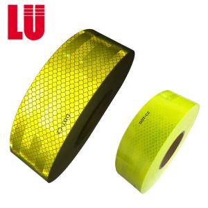 China Prismatic Yellow Green DOT C2 Reflective Tape For Trucks wholesale