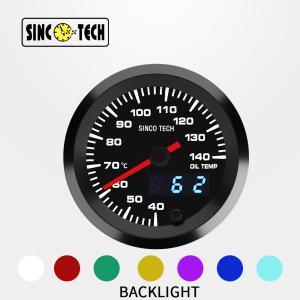 China ABS LCD Display 12v Electronic Oil Temperature Gauge 52MM wholesale