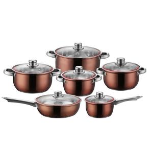 China Factory Wholesale Kitchen Pot Sets Cooking Pots And Pans Stainless Steel Sets Cookware Sets With Glass Lid wholesale