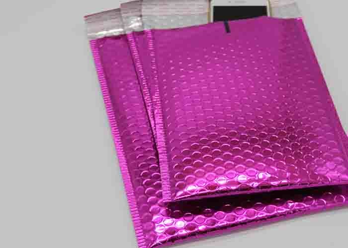 Shiny Foil Bubble Wrap Envelopes 8 * 6 Metallic For Shipping High Value Items