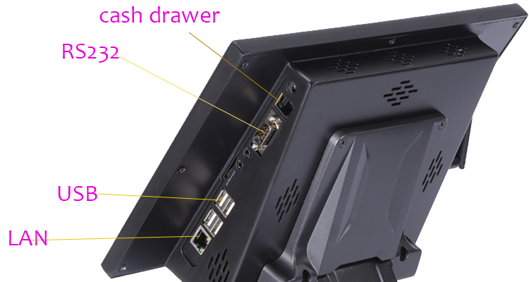 Supermarket Shop 10.1inch Touch Screen Checker with Built-in Barcode Scanner and 16G SSD
