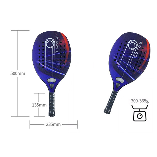 3K Beach Paddle Rackets Carbon Composite EVA Padel Tennis Racket