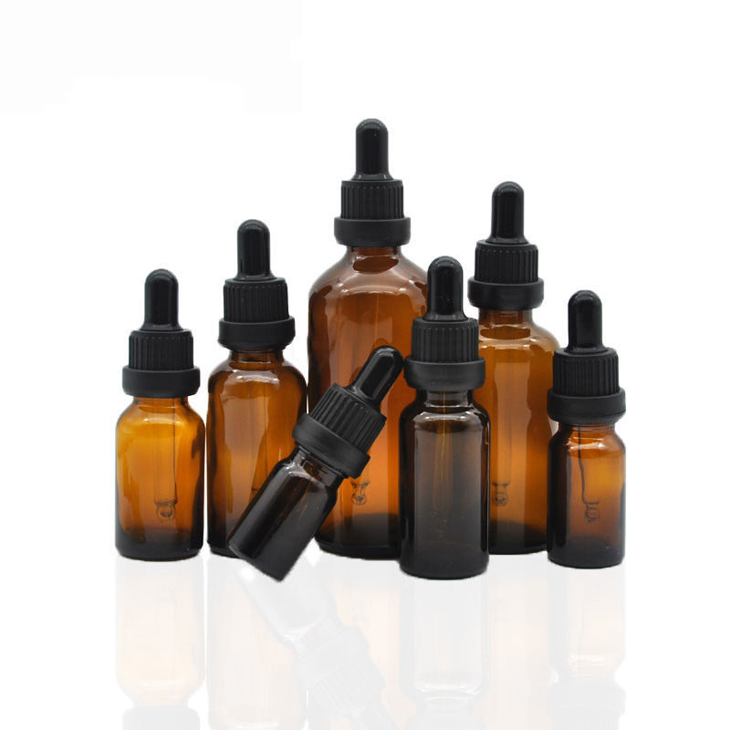 15ml 30ml 50ml Mini Luxury Unique Water Drop Shape Essential Hair Oil Dropper Empty Glass Bottle with Silver or Gold Dropper