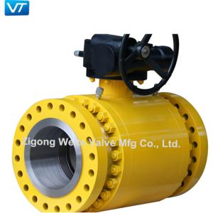 China DN200 Soft Seated Ball Valve Gear Operated Trunnion Mounted wholesale