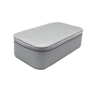 China Zipper Leather Jewelry Storage Organizer Box 15*8*5cm wholesale
