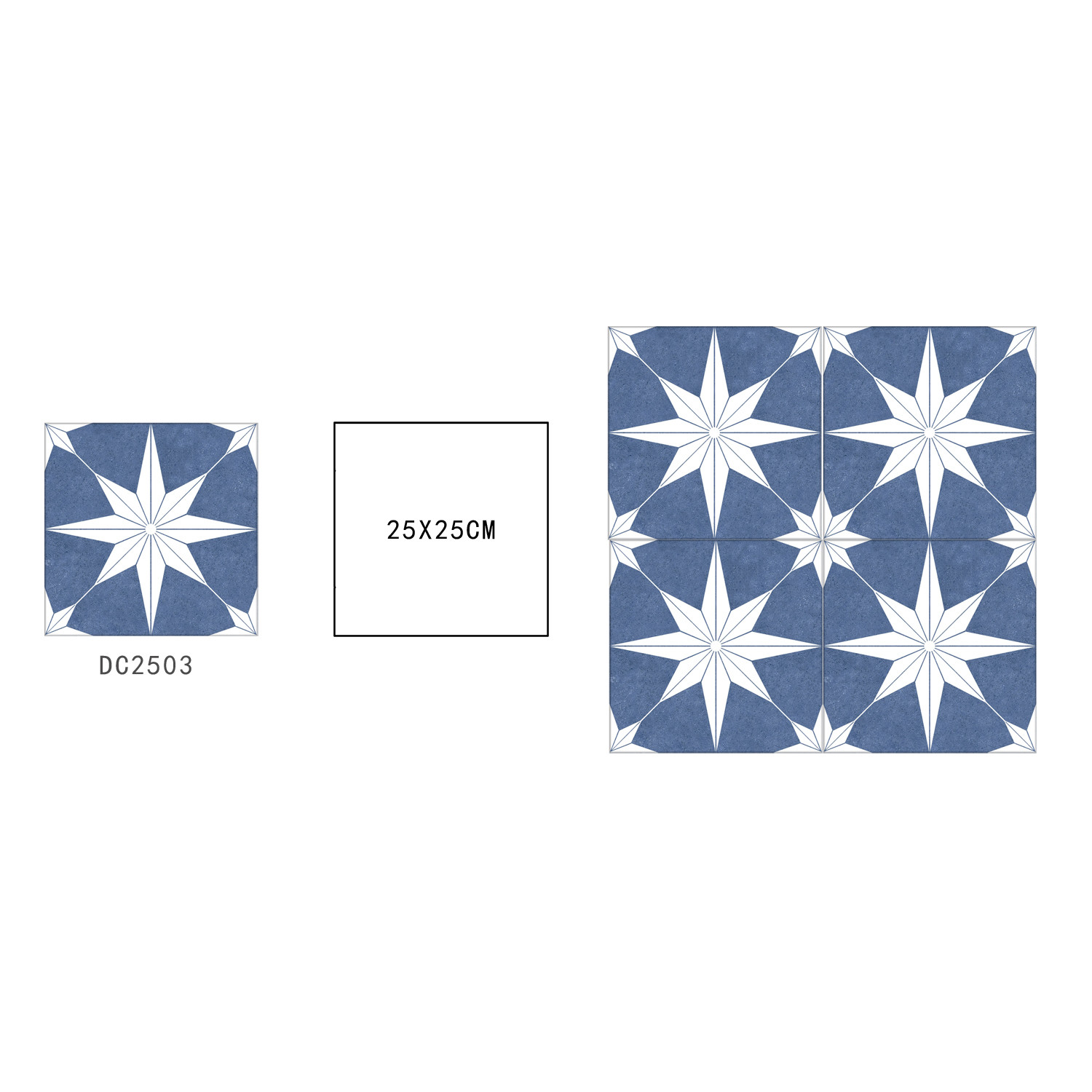 Firebrick 250x250mm Floor Tiles For Kitchen And Blue Ceramic Rustic Tile For Bedroom