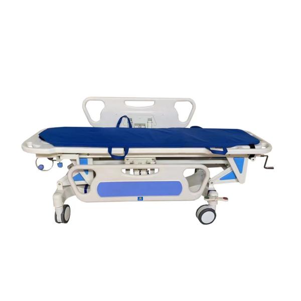 Hospital Manual Crank Ambulance Stretcher Trolley To Patient Transport