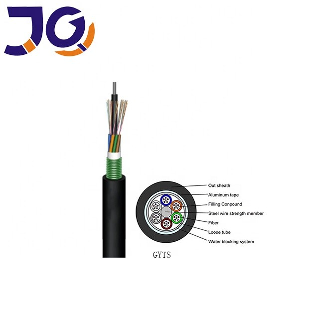 PSP Flexibility 24Cores Outdoor GYTS G652D Fiber Optic Cable For Aerial