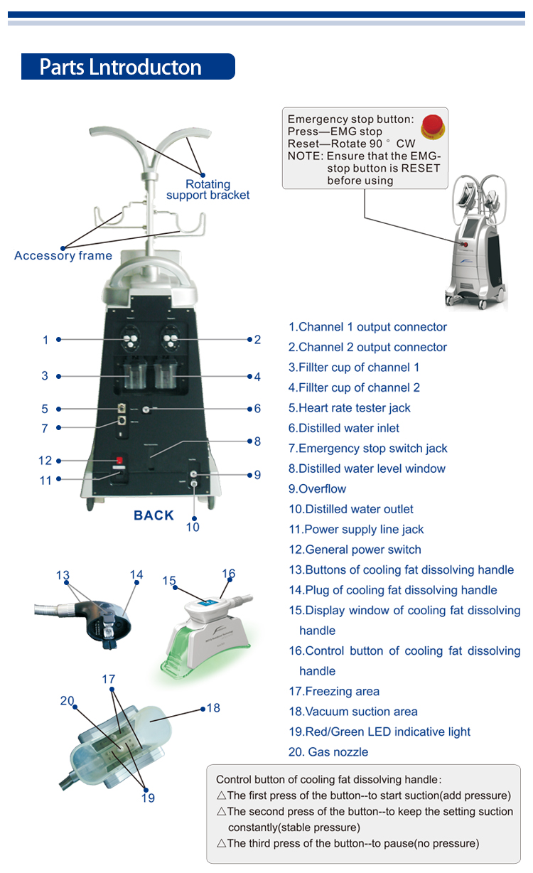 Fat Freeze Cavitation Cryolipolysis Slimming Machine Cellulite Reduce With 4 Handles