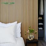 Fr MDF Face Material Contemporary Design Akupanel Slatted Acoustic Wood Veneer