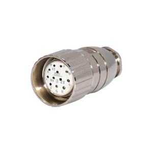 China Straight Circular Waterproof Metal Shielded Cable Connectors M23 12pins wholesale