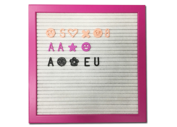 Pink Frame Felt Letter Board Customized Size With DIY Changeable Letters