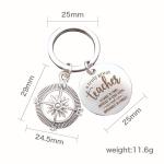 Stainless Steel Custom Shaped Keychians Teacher'S Day Thanksgiving Key Chain