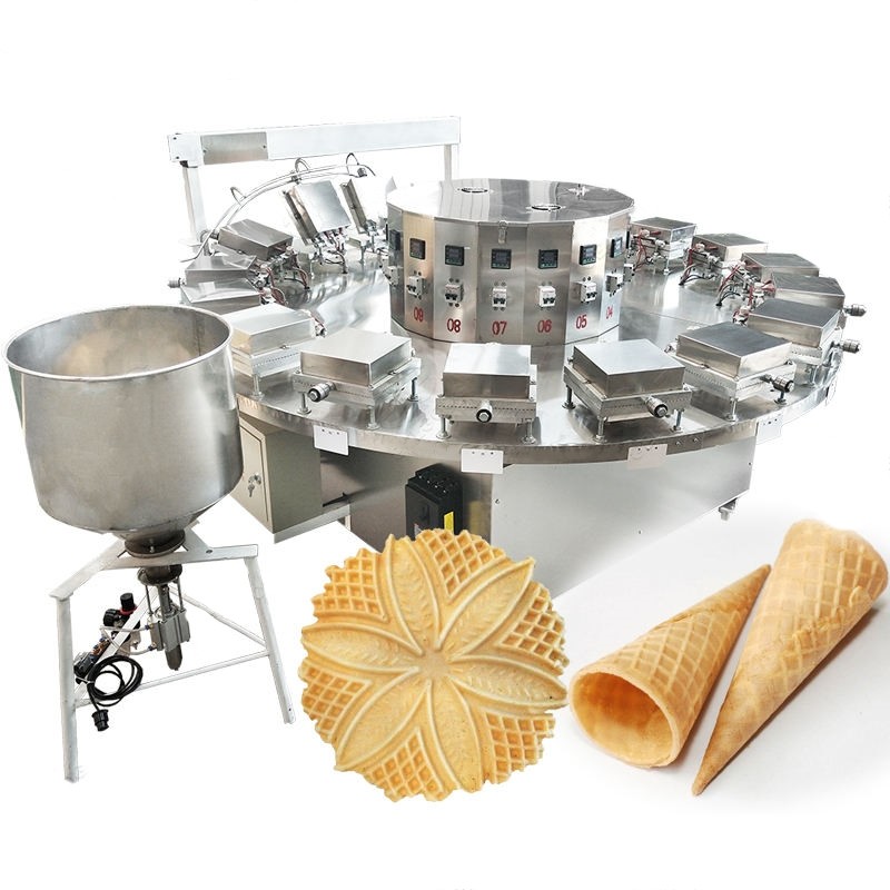 Industrial Wafer Ice Cream Cone Production Line Wafer Biscuit 380V/50HZ