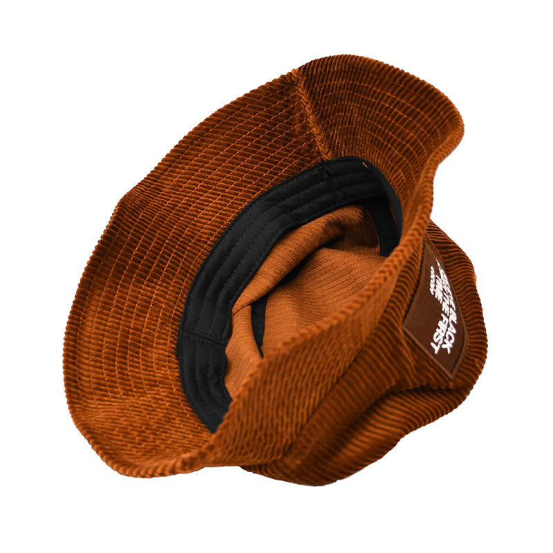 Corduroy Bucket hat solid color versatile fashion outdoor leisure Bucket hat