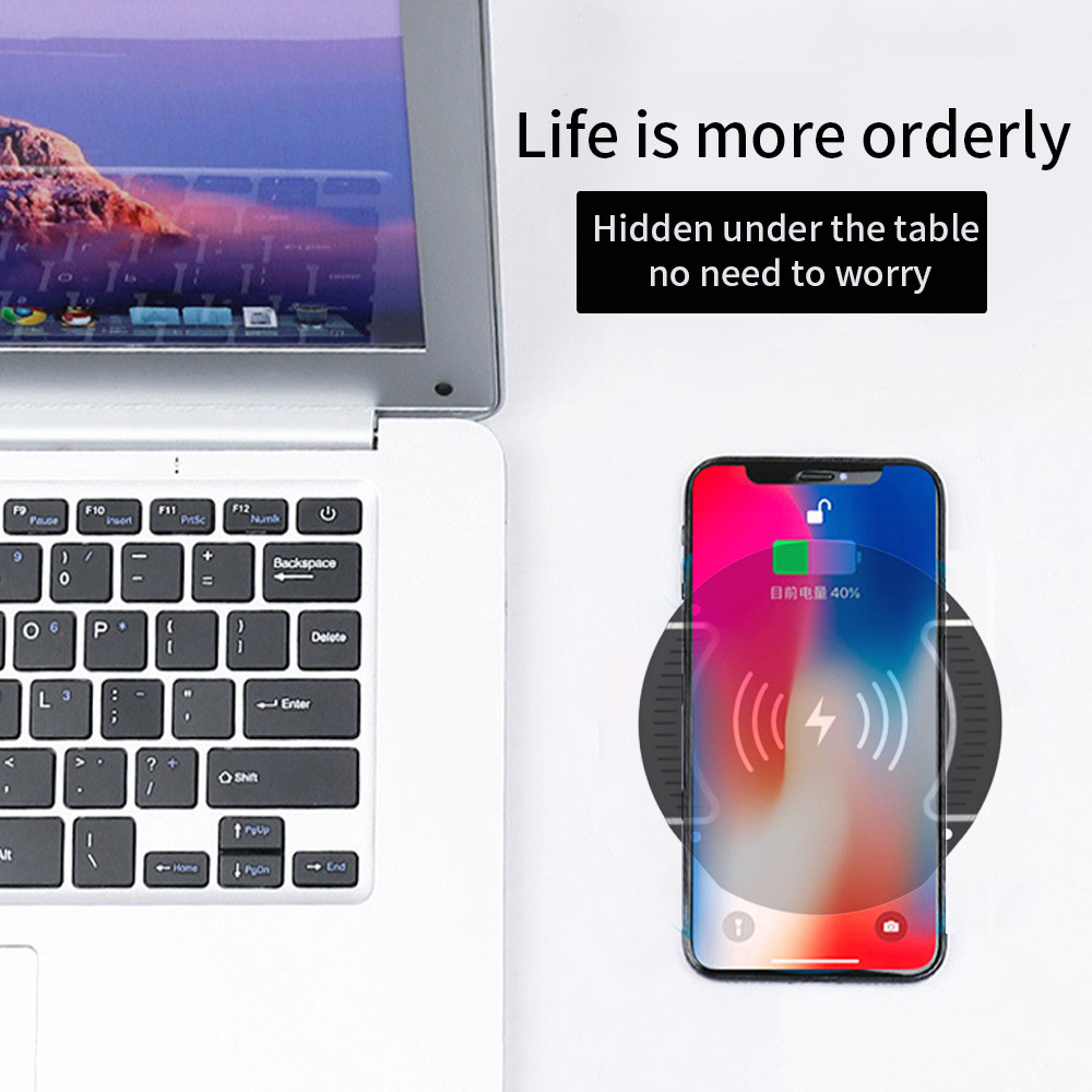 30MM Long Range 10W Invisible Wireless Charger Under Table Type
