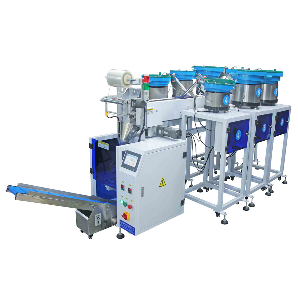 Automatic Bolts Nuts Nail Fastener Screw Counting Packing Machine With Vibrator Bowl Feeder