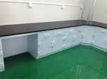 Biology Chemistry Lab Furniture , White Polypropylene Clean Room Bench