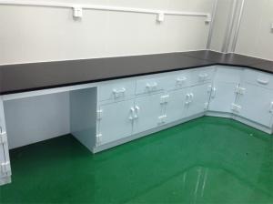 China Biology Chemistry Lab Furniture , White Polypropylene Clean Room Bench wholesale