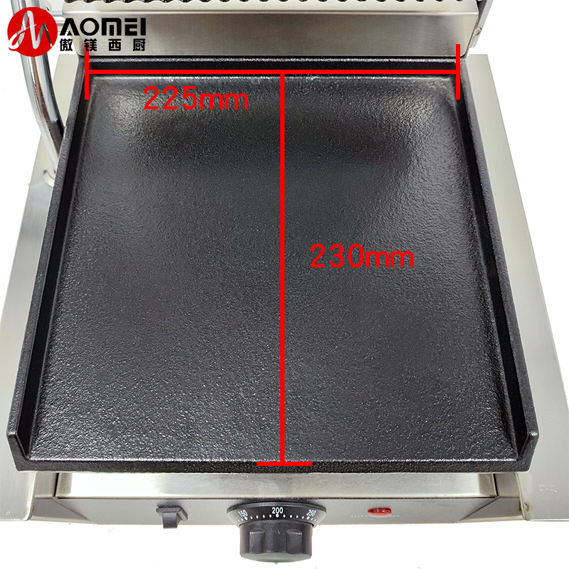 Restaurant Kitchen Hotel Commercial Full Flat Electric Contact Grill with 1800W Power