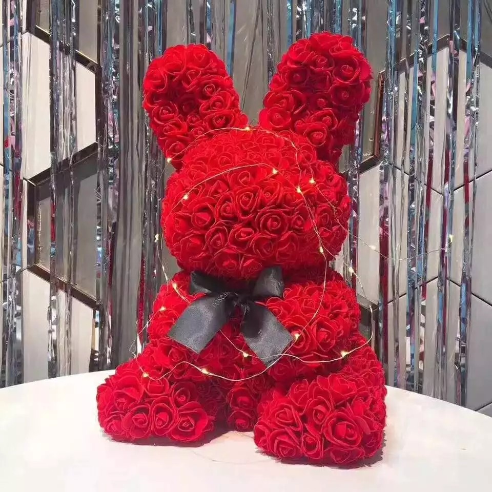 Teddy Bear with Heart Soap Roses Bear Roses Teddy Bear Christmas day gift