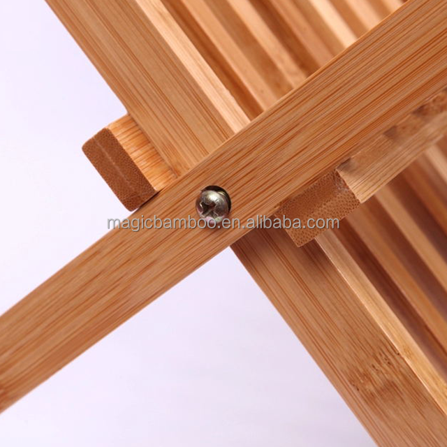 Easy to Clean Natural Bamboo Dish Rack with 1L Capacity and Custom Design Accepted