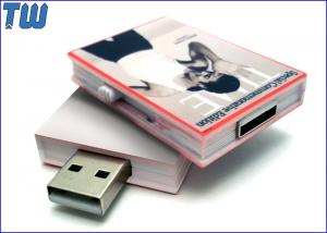 China Full Color UV Digital Printing Magazine 16GB USB Pen Stick Side Slip Out on sale