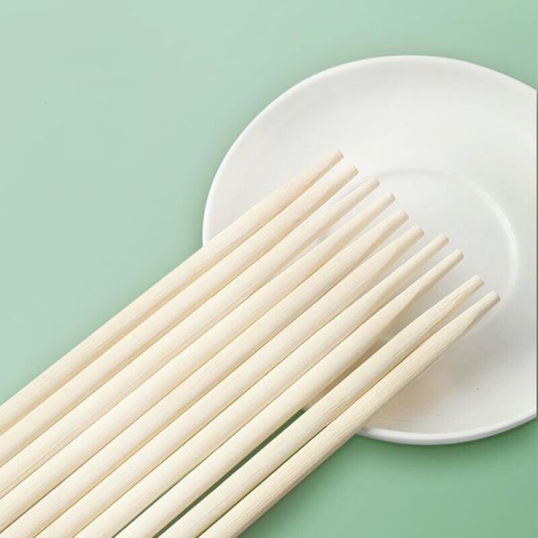Round Disposable Bamboo Chopsticks Natural Color and Eco-Friendly for Household/Restaurant/Hotel