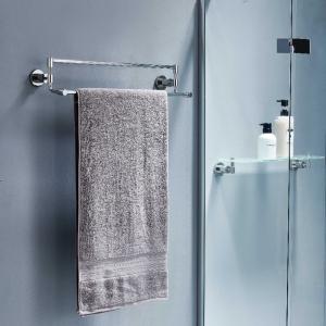 China 630mm Double Bathroom Towel Bars Satin Polished Nickel Hand Towel Bar wholesale