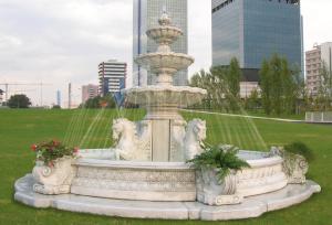 China Large White Marble Stone Water Fountain with Horse Statue wholesale