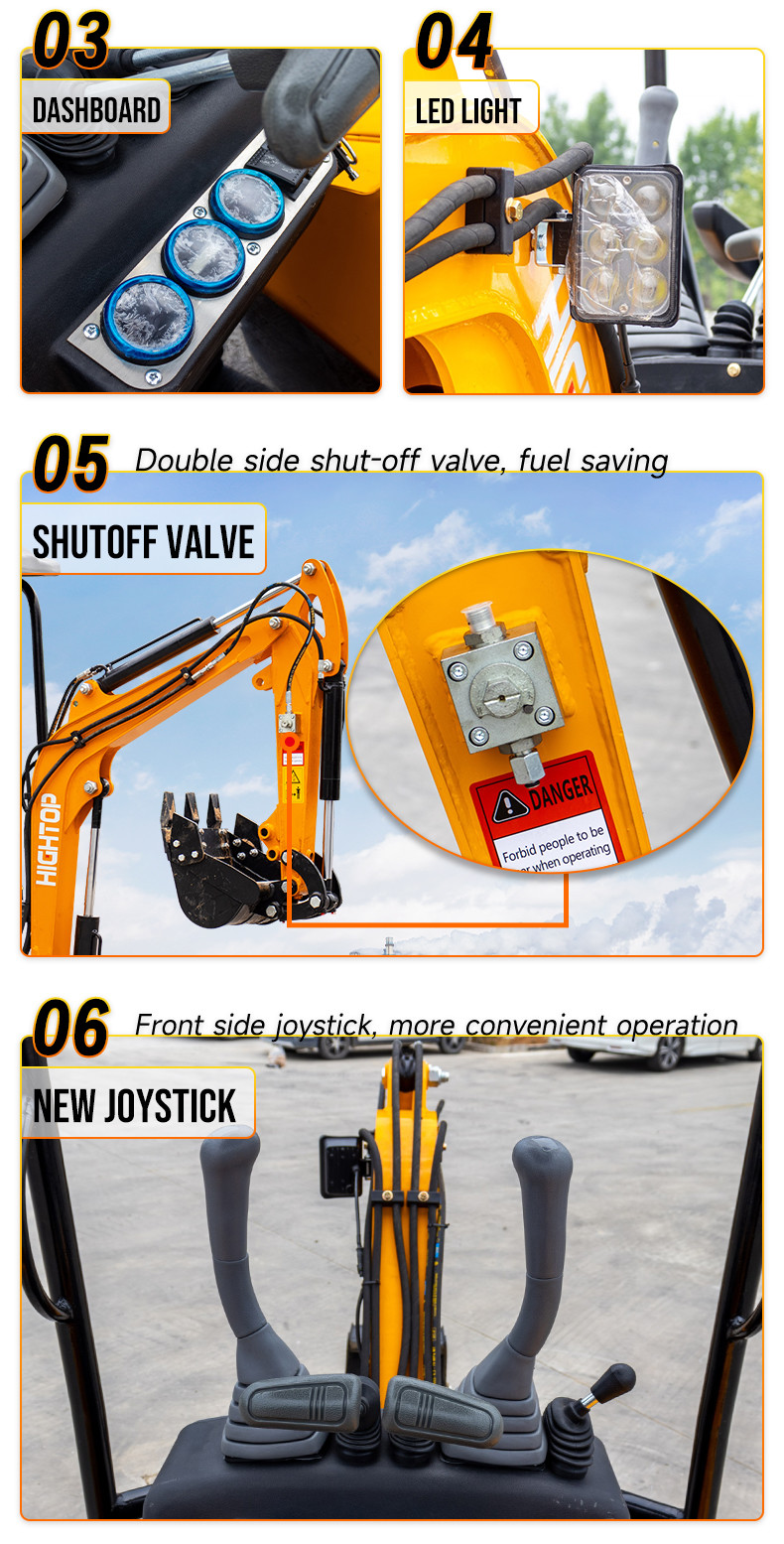 1.3T Hightop Mini Excavator With Upper Width 990mm And KOOP192 Engine