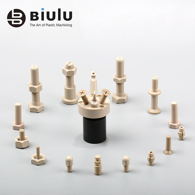 Custom Reliable Precision Machining CNC Mill Machining PEEK Screw OEM / ODM