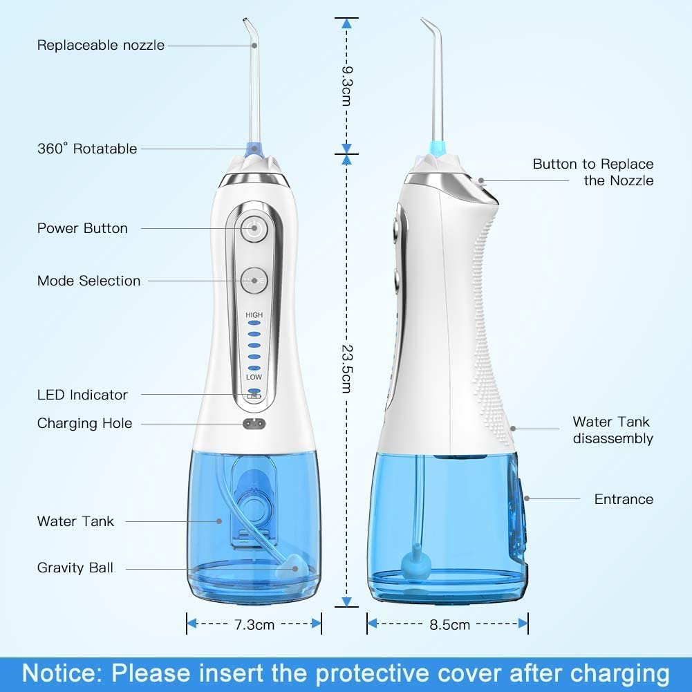 300ml IPX7 Oral Care Appliances Water Irrigation Dental Floss Power Irrigator Portable Water Flosser Teeth Cleaning Mini Travel