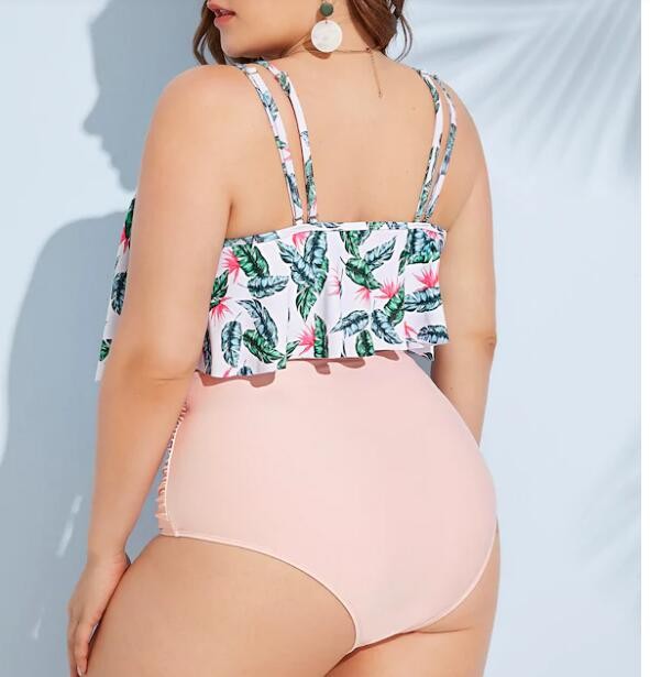 2019 New Plus SizeTwo piece Woman's swimwear Push up