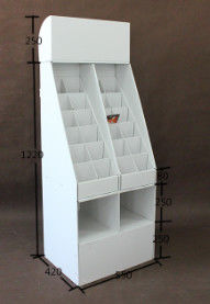 Multi Tier Retail Cardboard Floor Displays，Candle product paper display rack, Withstand weight: 10lbs-20lbs