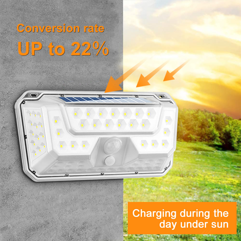 3000MAH 5.5V 2.5W Waterproof Solar Street Light 6500K Outdoor PIR Sensor